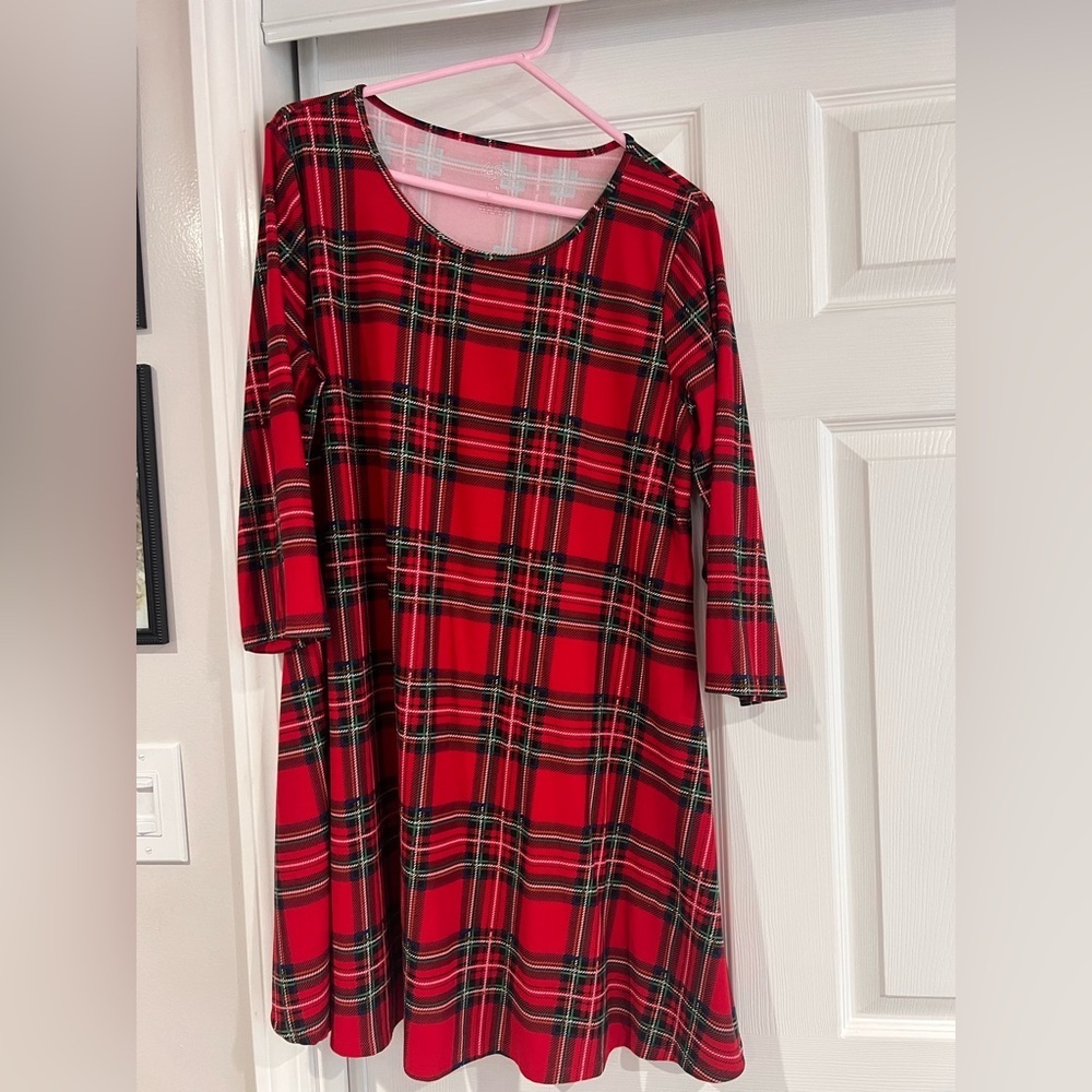 Cuddl Duds Pink Plaid Top